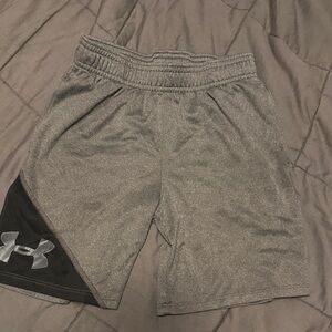 Under Armour Heather Gray and Black Shorts